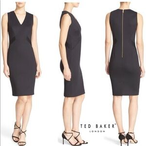 TED BAKER | NEOPRENE OTTOMAN DRESS